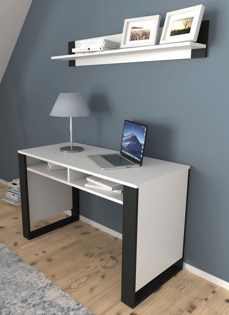 Masă PC Montana (alb + Negru)