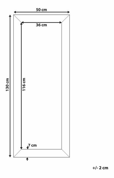 Nástenné zrkadlo Marza (hnedá)