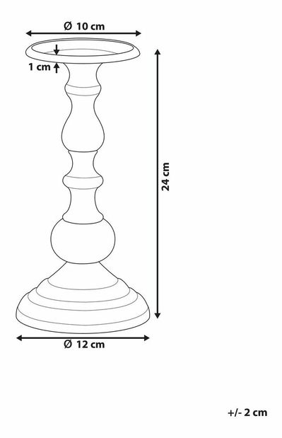 Svietnik 24 cm BOSHAT (strieborná)