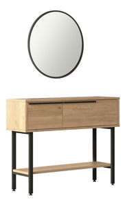 Konzolasztal Otto 12 (tükörrel) (dió + fekete)