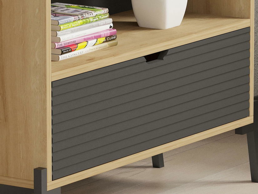 Regal Duseso (zafirov hrast + antracit)