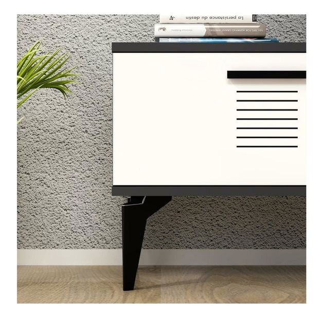 Masă TV/Dulap Vipapo 11 (antracit + alb) 