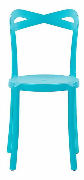 Balkónová zostava Cisco (biely plast + modrý plast)