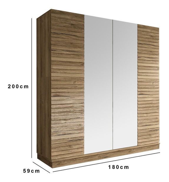 Ruhásszekrény Franc 78 (dió)