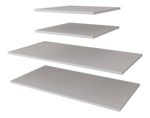 Set polica za ormar za garderobu (4 kom.) 150 cm (bijela)