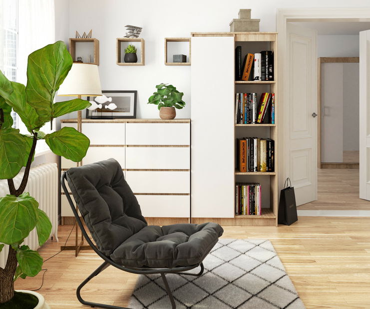 Raft Rehana II (Stejar sonoma + Alb )