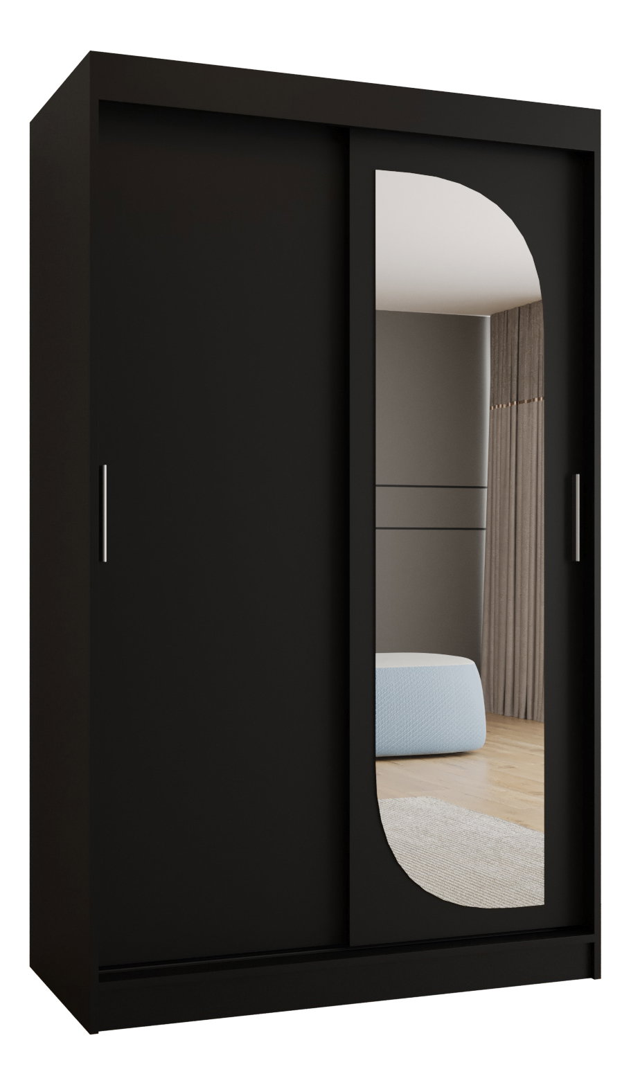 Dulap de haine 120 cm Lulu (Negru)