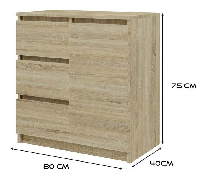 Comodă Musecalo 12 (stejar sonoma)