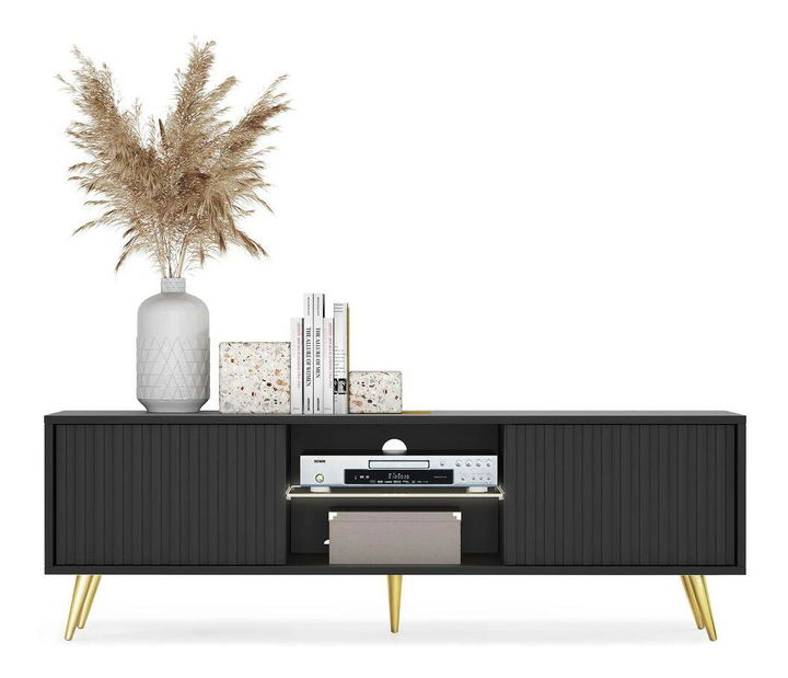 TV skrinka/stolík Biel 135 (čierna)