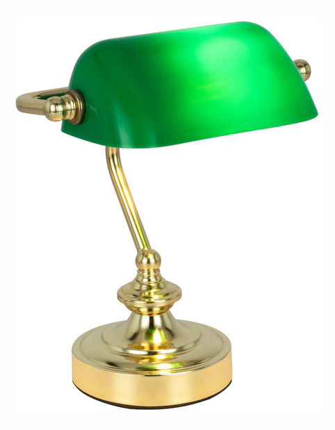 Stolové svietidlo Antique 24917 (klasické) (zlatá + zelená)