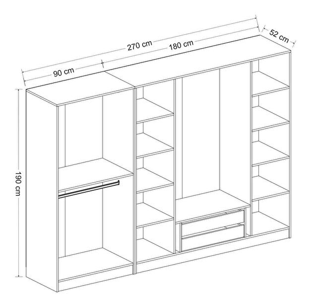 Ormar za garderobu Kalia 3833 (bijela)