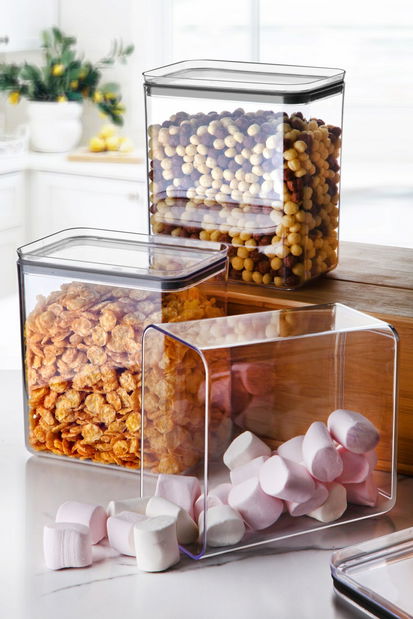 Set posuda za pohranu hrane (3 kom.) Domike 26 (prozirna)