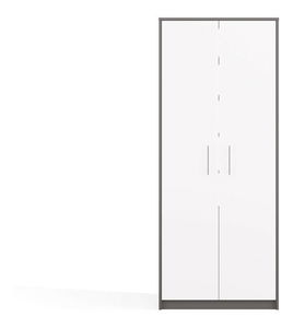 Ormar sa policama Obtenidas 1 (antracit + bijela)