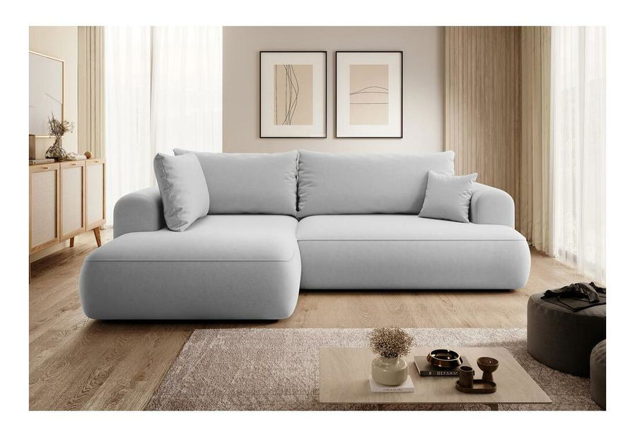 Sarokkanapé Olivo II (B) (szürke + fekete) 