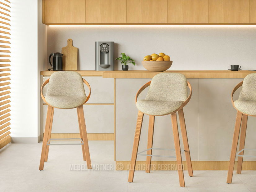 Scaun bar Lageze (bej + stejar)