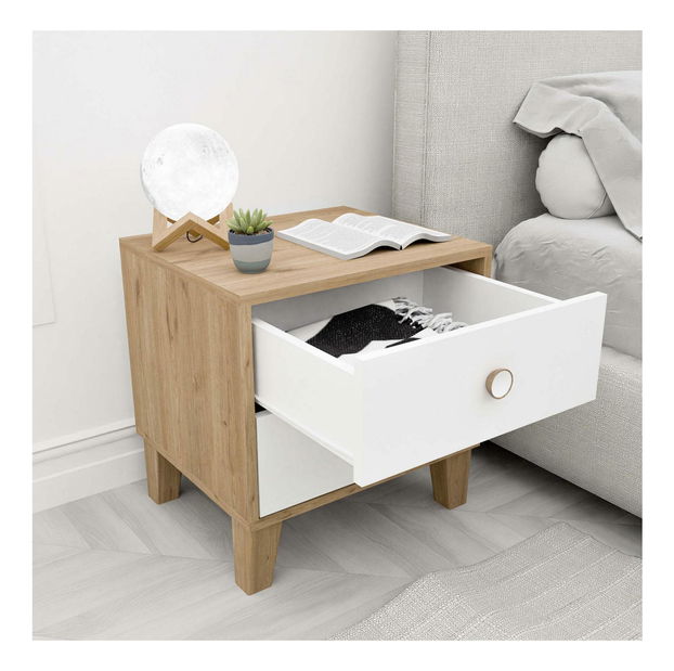 Nočný stolík Lizin 36 (dub biely)