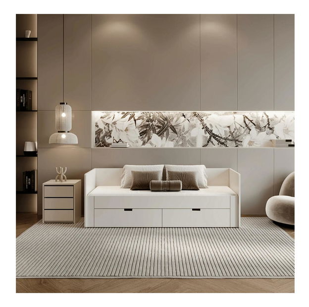 Jednostruki krevet 90 cm Anatomy (bijela) (s podnicom)