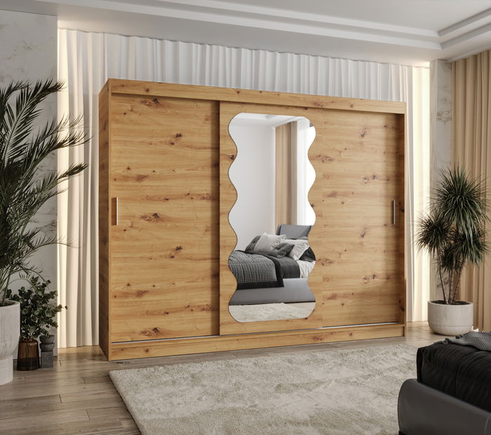 Dulap de haine 250 cm Spock (Stejar artisan)