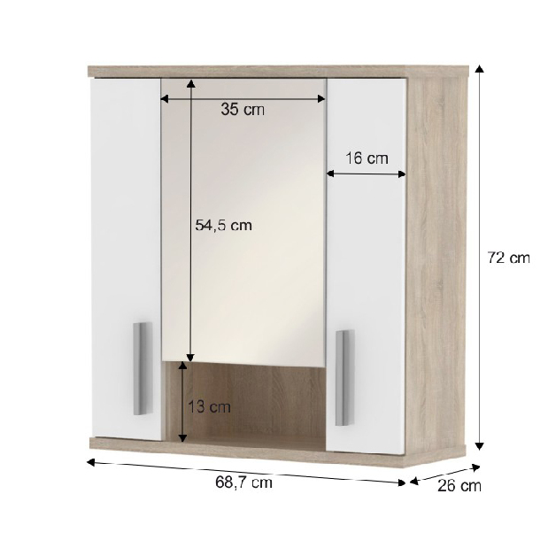 Dulap de baie suspendat Lessy Li01