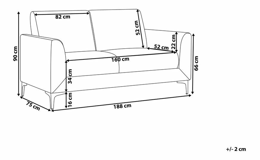 Háromszemélyes kanapé Fauske (zöld)