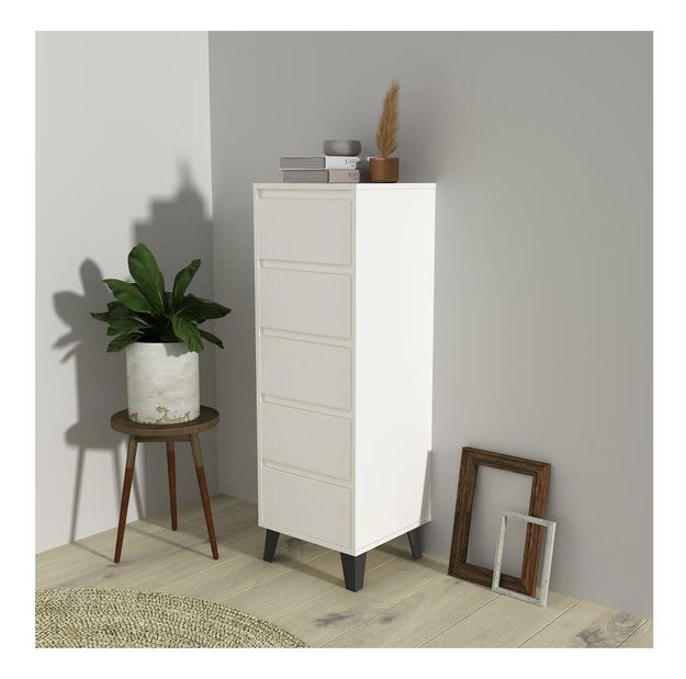 Komoda Brisas 3 (biela + čierna) 