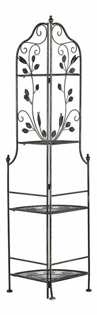 Záhradný regál SIRONO (čierna)