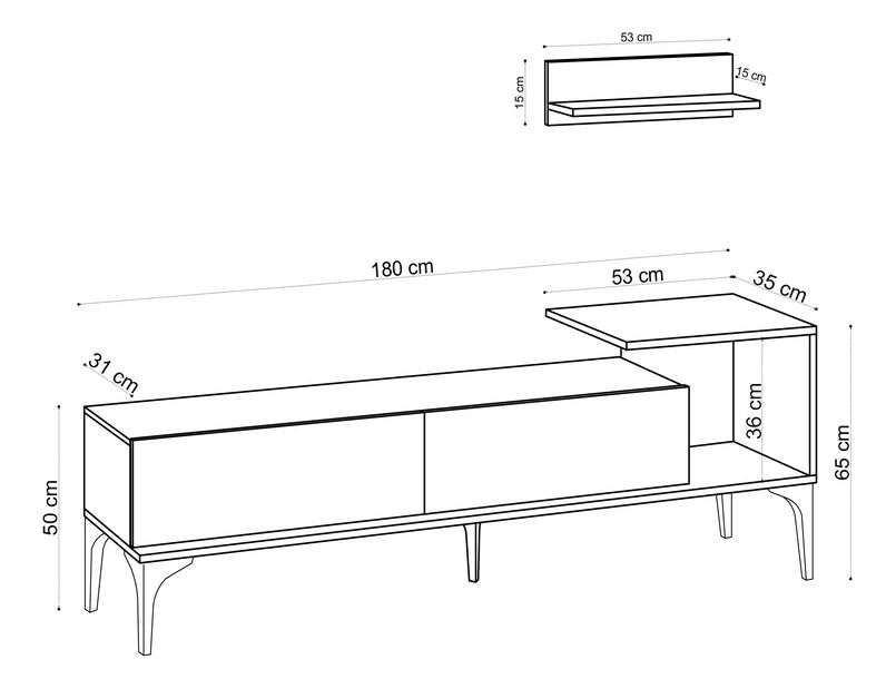 Mobilier living Aliex 5 (stejar)