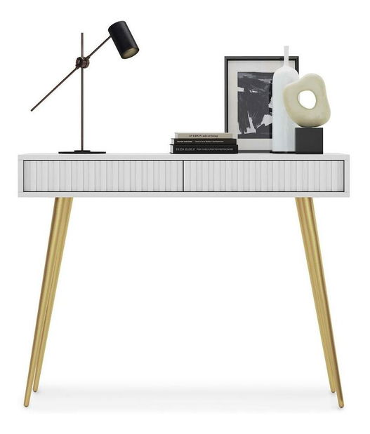 Toaletni stolić Biel B4 (bijela + zlatna)