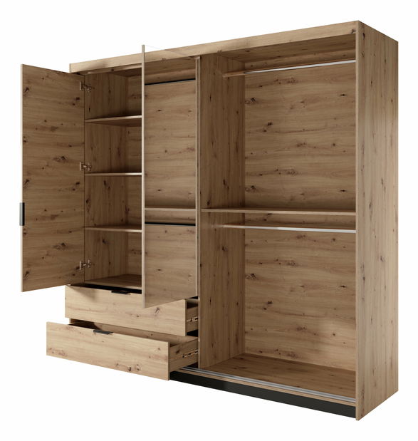 Dulap de haine Tallin 220 (Stejar artisan + antracit)