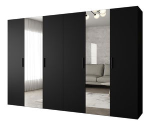 Dulap de haine 300 cm Borry 2 (Negru + Negru)