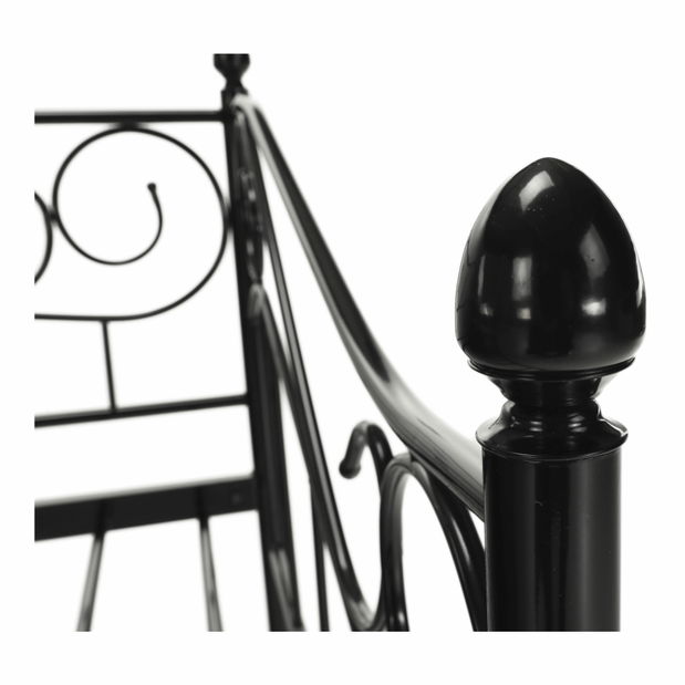 Egyszemélyes ágy 90 cm Danina (fekete) (ágyráccsal)