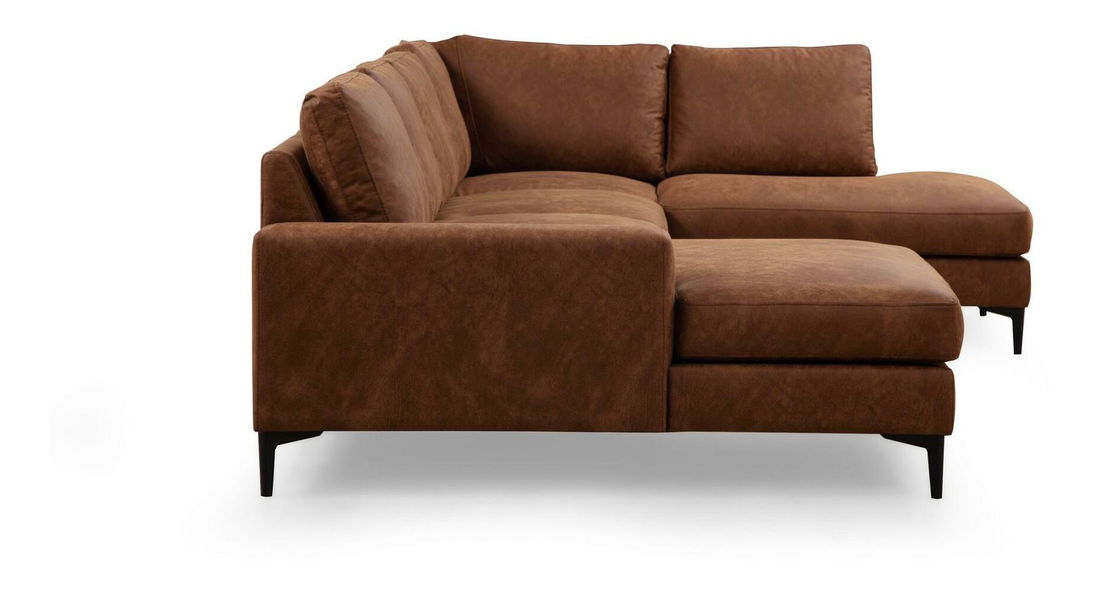 Sarokkanapé U Portobeno 1 (sötét narancssárga + fekete)