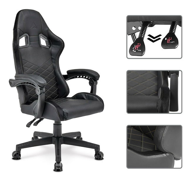 Fotoliu de birou/gaming Limur-L615-BK (Negru)