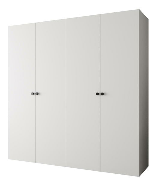 Dulap de haine 200 cm Parna 1 (alb + Negru)