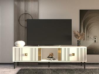 TV asztal/szekrény Danuda (fehér + arany) 