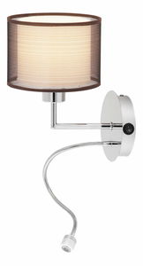 Iluminat de perete Anastasia 2629 (crom + maro)