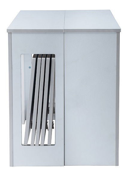 Masă de sufragerie extensibilă 60-300 cm Raye (alb + alb) (pentru 8 și mai multe persoane)