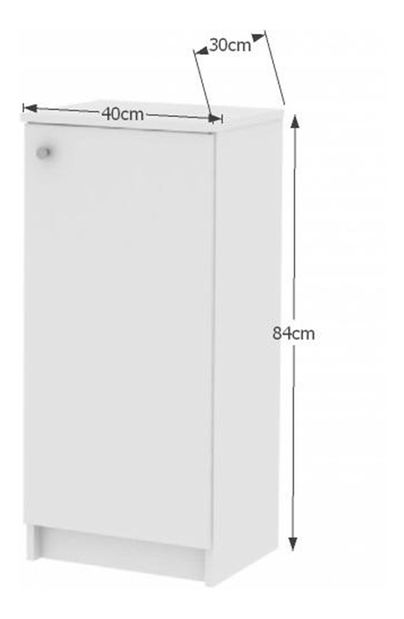 Kúpeľňová skrinka Tarika Si12 biela