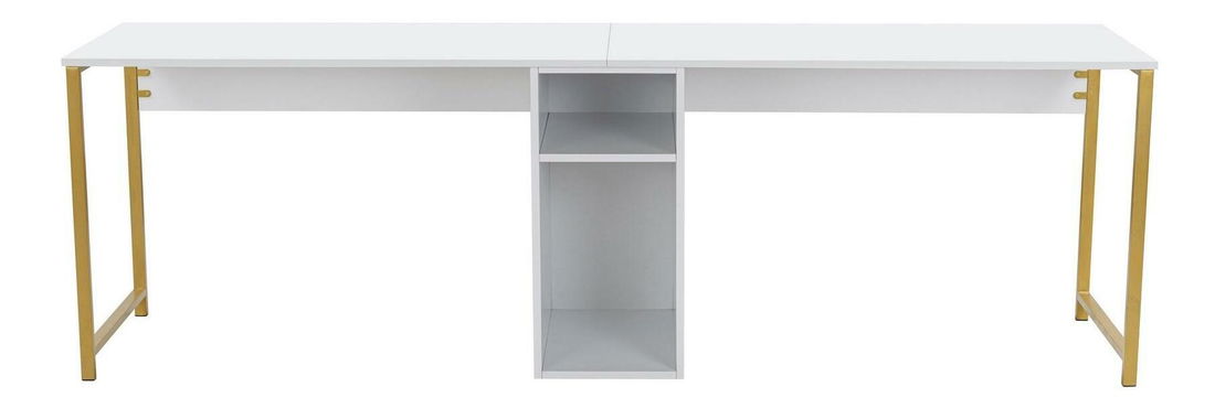PC asztal Torpedo (fehér + arany) 
