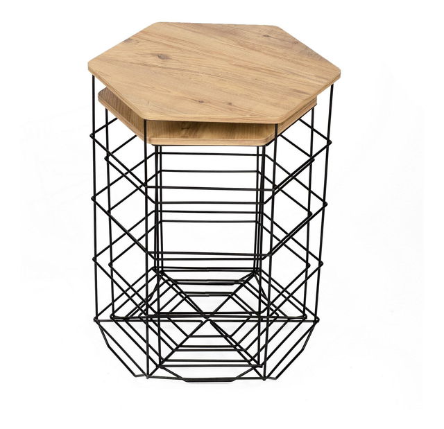 Konferenčný stolík Lusamu (dub + čierna) 