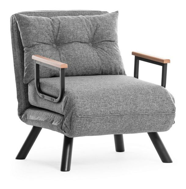 Széthúzható fotel Sandy (világosszürke)