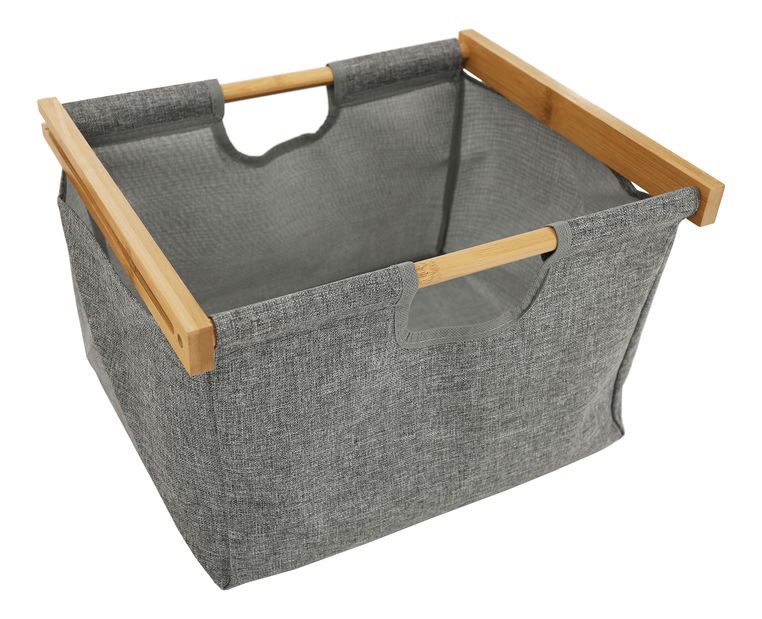 Regál Kendra (bambus + sivá)