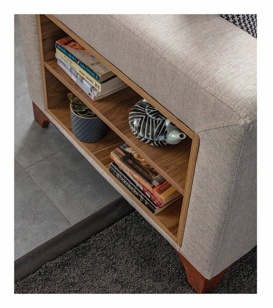 Rohová sedačka Tlofa (krémová) (L)