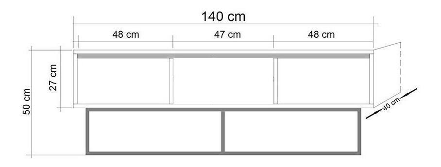 Set mobilier living Laxi 15 (nuc + negru)
