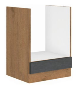 Donji kuhinjski ormarić ispod pećnice 60 D GAZ BB Velaga (siva mat + hrast lancelot)