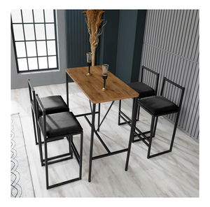 Jedálenský set Nathaniel (orech + čierna)