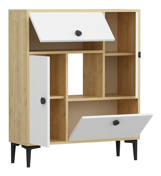 Konzolový stolík Pavelu 1 (dub + biela) 