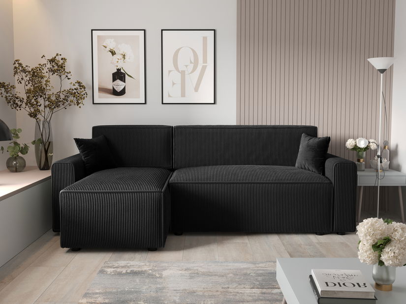 Rohová sedacia súprava Mirage Bis Sed (tmavosivá) (L)