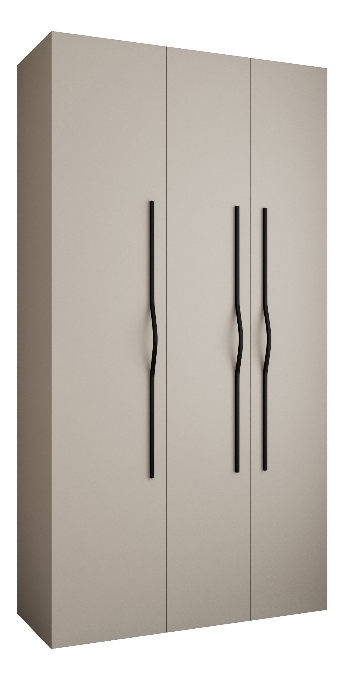 Šatníková skriňa 130 cm Carmela 40-2 (kašmír + čierna)