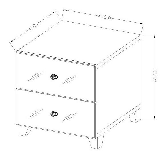 Noptieră Belinda Typ 22 (gri)